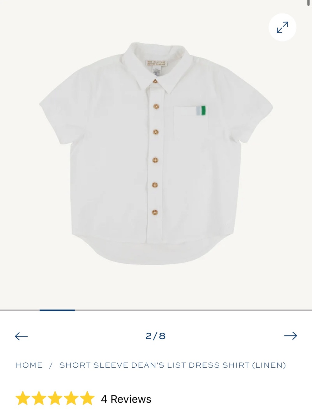 The Beaufort Bonnet Company Short Sleeve Dean's List Dress Shirt (Linen)
